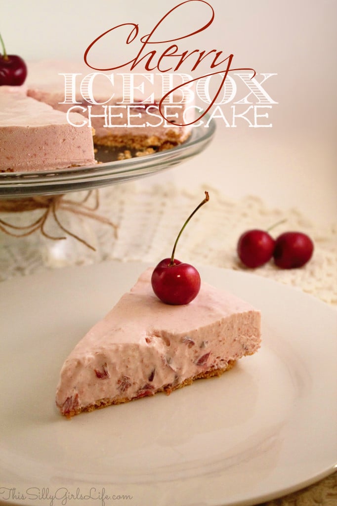 Cherry Icebox Cheesecake from http://ThisSillyGirlsLife.com