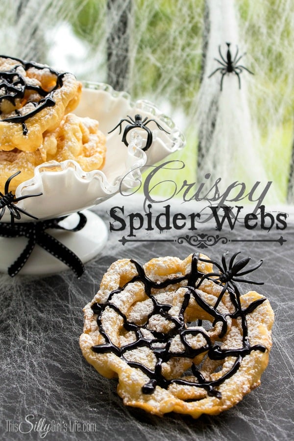 Crispy Spider Webs (Mini Funnel Cakes) from This Silly Girl's Life