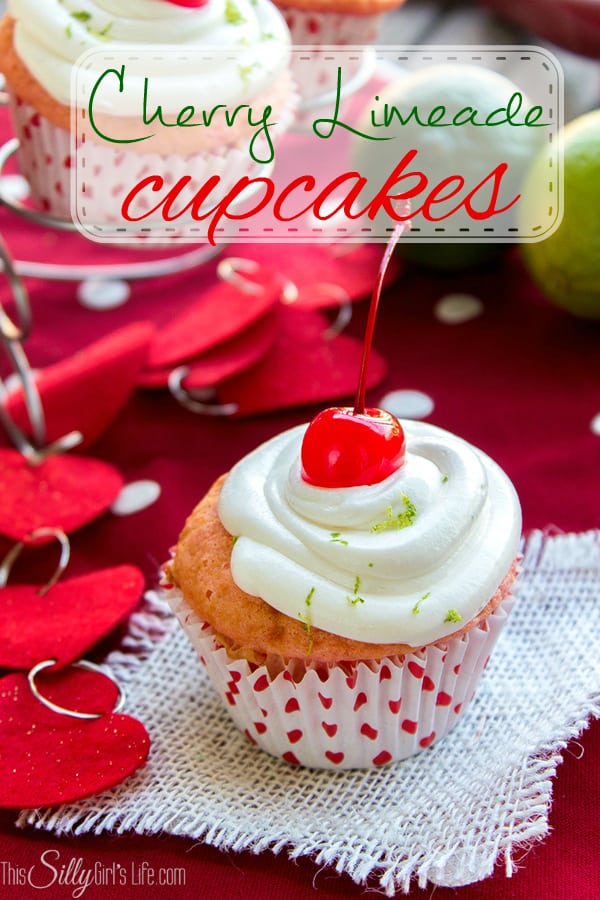 Cherry Limeade Cupcakes by This Silly Girl's Kitchen