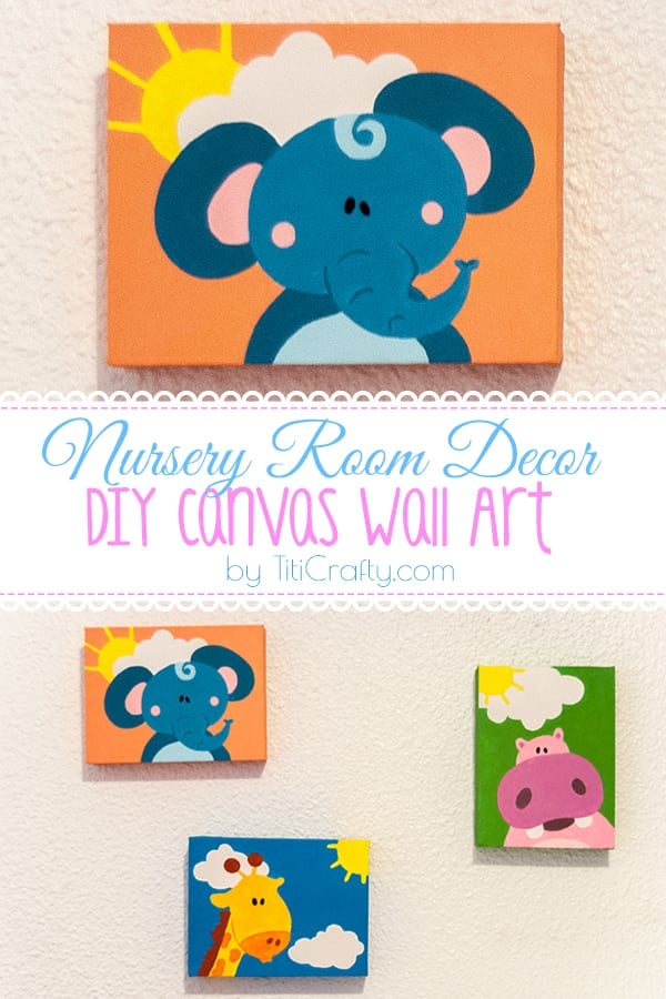 room Tutorial canvas Nursery Canvas diy Art decor for Wall Room Decor DIY