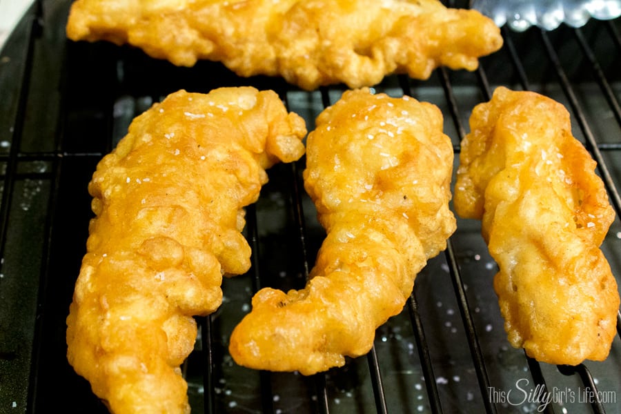 Homemade Chicken Tenders: Super crunchy outside and moist, tender chicken inside, serve with your favorite dipping sauce or by themselves... they're that good!